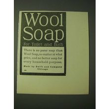 1900 Swift and Company Wool Soap Ad - Wool Soap for Toilet and Bath