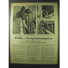 1958 British Iron and Steel Federation Ad - Build-Up