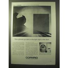 1964 Corning Photochromic Glass Ad - Dark in the Light