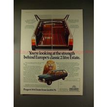 1977 Peugeot 504 Estate Car Ad - The Strength Behind!!