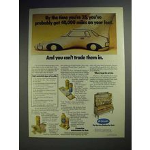 1978 Dr. Scholl's Foot Care Ad - 40,000 Miles on Feet