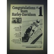 1989 Harley-Davidson Motorcycles Ad - Congratulations Team Harley-Davidson #1