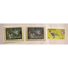 3 x MAURITIUS stamps ART BIRDS #