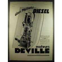 1934 Deville Didex 8 CV and Didox 12-16 CV Diesel Motors Advertisement - in Fren
