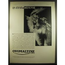 1934 Ovomaltine Drink Advertisement - in French - En etat de defense