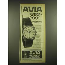 1968 Avia Olympic Watch Ad - Sports watch of the year
