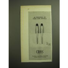 1970 Cross Pens Ad - As personal as your own initials