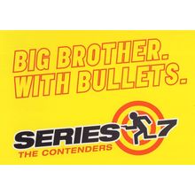 Big Brother With Bullets Series 7 TV Game Show Advertising Postcard