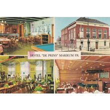 Makkum Hotel Cafe Restaurant De Prins Holland Postcard