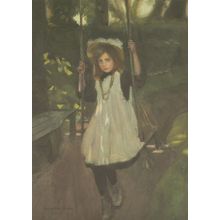 Emmeline Deane The Childrens Swing Victorian Painting Postcard