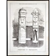 FIREWORKS IN PREPARATION 1856 Ferdinand King of Naples PUNCH CARTOON PAGE