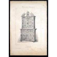MEUBLES ET ARMES DU MOYEN AGE SEC 1841 Léon Auguste Asselineau LITHOGRAPH