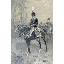HIS MAJESTY KING EDWARD VII. AS COLONEL-IN-CHIEF OF THE 10TH HUSSARS 1902 PRINT