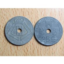 Belgium 1946 25 Centime Belgique (French Text) Coin