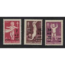 Finland Anti-tuberculosis Fund Children surch 3v 1948 MNH SG#464-466