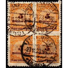 GERMANY REICH [1923] MiNr 0327 BP ( O/used ) [01] 4er