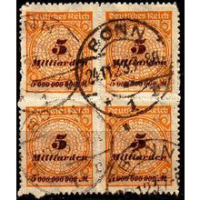 GERMANY REICH [1923] MiNr 0327 BP ( O/used ) [02] 4er