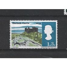 GB.SG691p 1s 3d Harlech Castle,Wales.Phosphor Issue.Mounted Mint.Jul25
