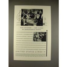 1930 United States Lines Ad - Club Leviathan