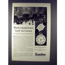 1930 Hamilton Raleigh, Farragut Watch Ad - Century!