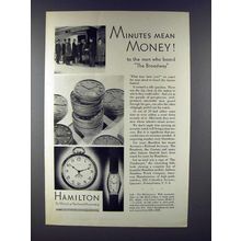 1930 Hamilton Monticello, Chevy Chase Model A Watch Ad