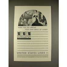 1930 United States Lines Ad - When You Go Abroad