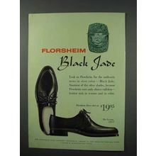 1960 Florsheim Laurel 21652 Shoe Ad - Black Jade