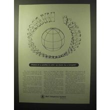 1964 Bell Telephone Ad - Picture of Satellite in Orbit