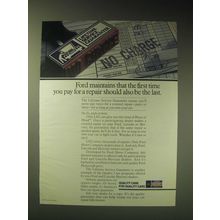 1989 Ford Motor Company Ad - Ford maintains that the first time you pay