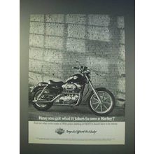 1989 Harley-Davidson Sportster 883 Motorcycle Ad - Have you got what it takes