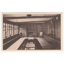 Interior of Old Mayor's Parlour The Guildhall Leicester Postcard