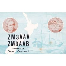 Captain Cook Greymouth New Zealand Amateur Radio QSL Postcard Card