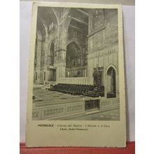 INTERIOR, MONREALE, SICILY, ITALY CATHEDRAL.. unused antique postcard =