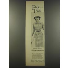 1956 Peck and Peck Dress Ad - Neatly done, nicely mannered