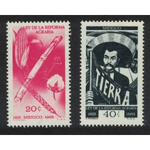 Mexico Centenary of Agrarian Reform Law 2v 1966 MNH SG#1109-1110