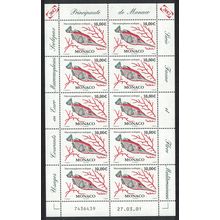 Monaco Fish Common Snipefish Sheetlet of 10v 2002 MNH SG#2534 MI#2582