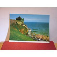 JACOB'S LADDER & CASTLE, SIDMOUTH, Devon. unused postcard by John Hinde =