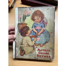 1932 "MOTHER GOOSE RHYMES" ILLUSTRATED FICTION LARGE HARDBACK BOOK (P4)