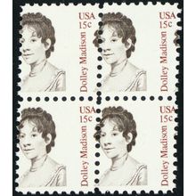 1822, MNH 15¢ Large Misperfed Shift Freaky Error Block of Four * Stuart Katz