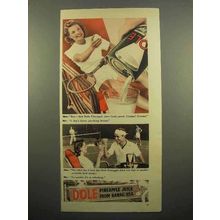 1941 Dole Pineapple Juice Ad - Tennis Player