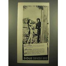 1941 Dole Pineapple Juice Ad - Surfer, Surfboard