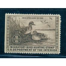 RW6 $1 Green-Winged Teal Very Fine MLH C0990