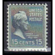 820 15c James Buchanan Fine MNH B0834