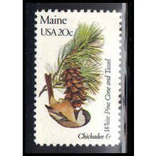 1971A 20c Birds/Flowers of Maine Fine MNH Dry Gum V2909