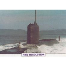 HMS Resolution Marching Through Waters Postcard