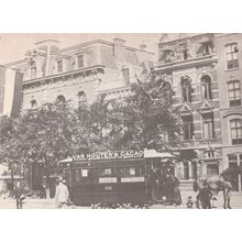 Van Houtons Cocoa Bus Tram Advertising Poster Amsterdam in 1890 Postcard