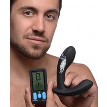 E-Stim Pro Silicone Vibrating Prostate Massager w Remote Control Electronic Anal