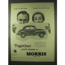 1958 Morris Minor 1000 Car Ad - Room For All Of Us
