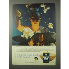 1958 Morton Salt Ad - Any Popcorn Worth Its Salt