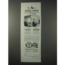 1958 SAS Airlines Ad - Double Bonus